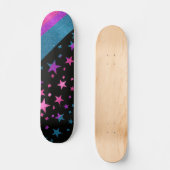 Starry Gay Pride Flag Sparkly Bisexual Glitter Persoonlijk Skateboard (Voorkant)