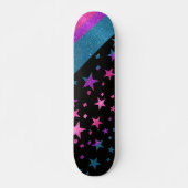 Starry Gay Pride Flag Sparkly Bisexual Glitter Persoonlijk Skateboard (Voorkant)