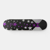 Starry Gay Pride Flag Sparkly Demisexual Glitter Persoonlijk Skateboard (Horizontaal)