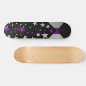 Starry Gay Pride Flag Sparkly Demisexual Glitter Persoonlijk Skateboard (Horizontaal)