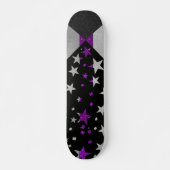 Starry Gay Pride Flag Sparkly Demisexual Glitter Persoonlijk Skateboard (Voorkant)
