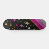 Starry Gay Pride Flag Sparkly Lesbian Glitter Persoonlijk Skateboard (Horizontaal)