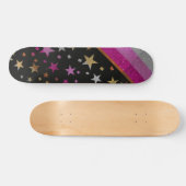 Starry Gay Pride Flag Sparkly Lesbian Glitter Persoonlijk Skateboard (Horizontaal)