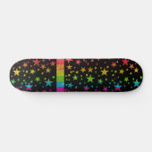Starry Gay Pride Flag Sparkly Rainbow Glitter Persoonlijk Skateboard (Horizontaal)