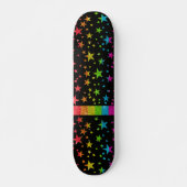 Starry Gay Pride Flag Sparkly Rainbow Glitter Persoonlijk Skateboard (Voorkant)