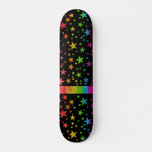 Starry Gay Pride Flag Sparkly Rainbow Glitter Persoonlijk Skateboard