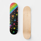 Starry Gay Pride Flag Sparkly Rainbow Glitter Persoonlijk Skateboard (Voorkant)