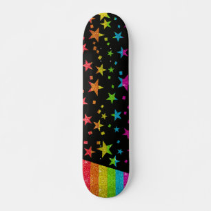 Starry Gay Pride Flag Sparkly Rainbow Glitter Persoonlijk Skateboard