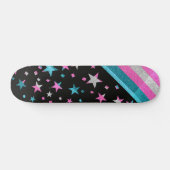 Starry Gay Pride Flag Sparkly Trans Glitter Persoonlijk Skateboard (Horizontaal)