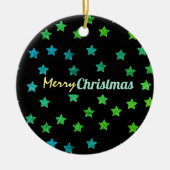 Starry Glittery Merry kerst Keramisch Ornament (Voorkant)