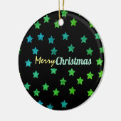 Starry Glittery Merry kerst Keramisch Ornament (Links)