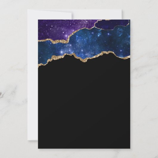 Starry Gold Agate Geode 30e verjaardag Kaart (Achterkant)