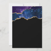 Starry Gold Agate Geode Sweet 16 Birthday Party Kaart (Achterkant)