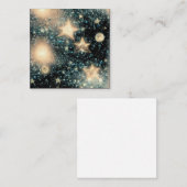 Starry Grunge Background Vierkante Visitekaartje (Voorkant / Achterkant)