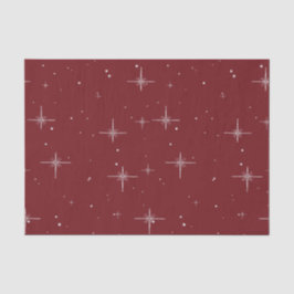 Starry Holiday Tissue Paper – Rood met Zilveren St Tissuepapier