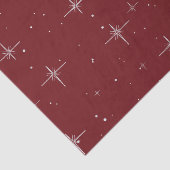 Starry Holiday Tissue Paper – Rood met Zilveren St Tissuepapier (Detail)