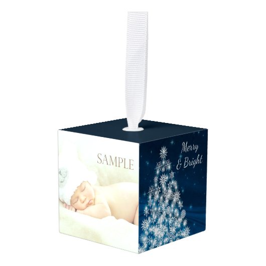 Starry Holiday Tree Blessings Photo Template Decoratie (Voorkant hoekig)