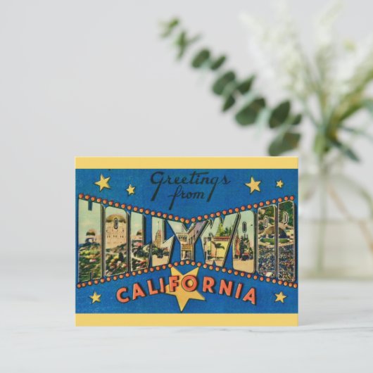 Starry Hollywood Californië Mok Briefkaart (Staand voorkant)