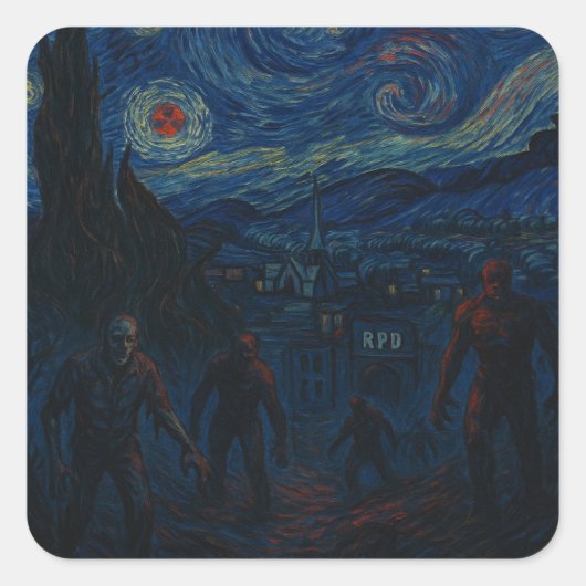 Starry Horror Night Sticker (Voorkant)