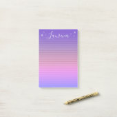 Starry Hues Gepersonaliseerde Naam Notitieblok (Pa Post-it® Notes (Op bureau)