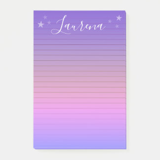 Starry Hues Gepersonaliseerde Naam Notitieblok (Pa Post-it® Notes