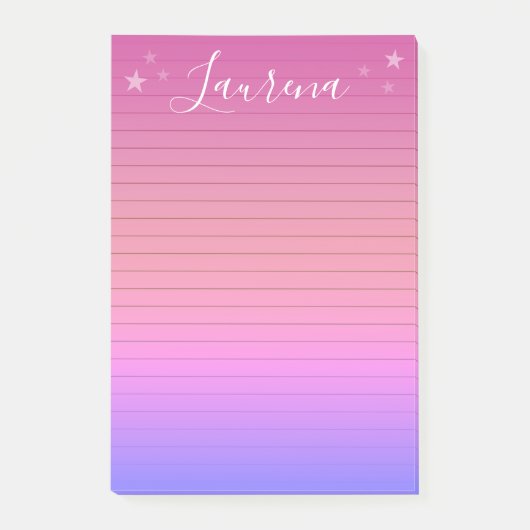 Starry Hues Gepersonaliseerde Naam Notitieblok (Ro Post-it® Notes (Voorkant)