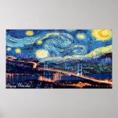 Starry Istanbul Poster Print (Voorkant)