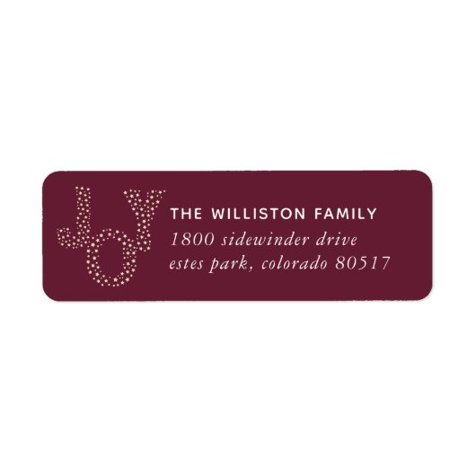 Starry Joy Holiday Return Label (Voorkant)