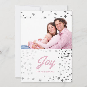 Starry Joy Kerstvakantie Foto Feestdagenkaart