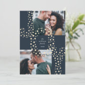 Starry Joy | Twee foto Feestdagenkaart (Staand voorkant)