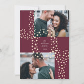 Starry Joy | Twee foto Feestdagenkaart (Voorkant)