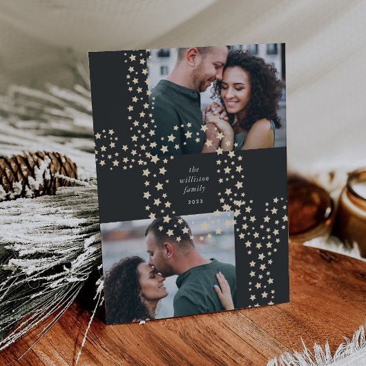 Starry Joy | Twee foto Feestdagenkaart