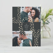 Starry Joy | Twee foto Feestdagenkaart (Staand voorkant)