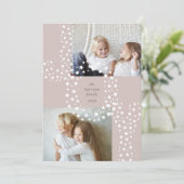 Starry Joy | Twee foto Feestdagenkaart (Staand voorkant)