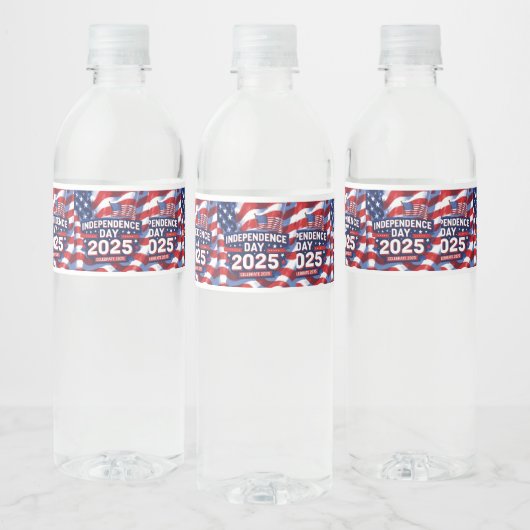 Starry July 4th Celebration Labels Waterfles Etiket (Flessen)