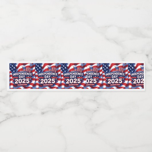Starry July 4th Celebration Labels Waterfles Etiket (Enkel label)
