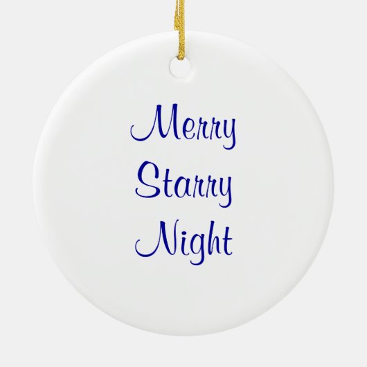 Starry Kerstnacht Ornament (Achterkant)