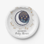 Starry Kinder Stars Baby shower Papieren Bordje (Voorkant)