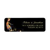 Starry Kokopelli Wedding Return Address Etiket (Voorkant)