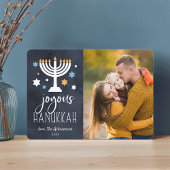 Starry lampjes | Hanukkah-fotokaart Feestdagenkaart