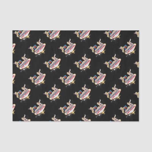 Starry Las Vegas Welkomstbord Tissuepapier (Voorkant)