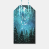 Starry Lights Rustic Pine Trees Country Wedding Cadeaulabel (Voorkant)