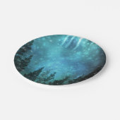 Starry Lights Rustic Pine Trees Country Wedding Papieren Bordje (Gekanteld)