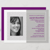 Starry Lijst Bat Mitzvah (Extra Grote) Uitnodiging (Voorkant / Achterkant)