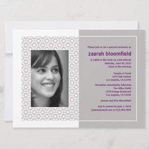 Starry Lijst Bat Mitzvah (Extra Grote) Uitnodiging