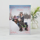 starry lijst kerst Holiday Feestdagenkaart (Staand voorkant)