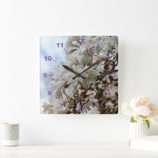 Starry Magnolia 5781 Vierkante Klok (Huis)