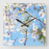 Starry Magnolia 6490 Vierkante Klok (Voorkant)