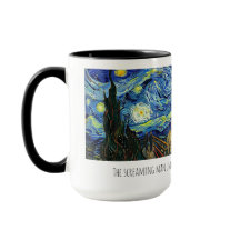 Starry man coffee mug.
