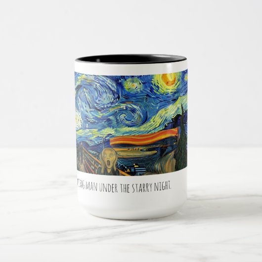 Starry man coffee mug. mok (Midden)